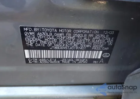 2004 Lexus Gs 300 z USA, uszkodzony, nr VIN JT8BD69S140197401